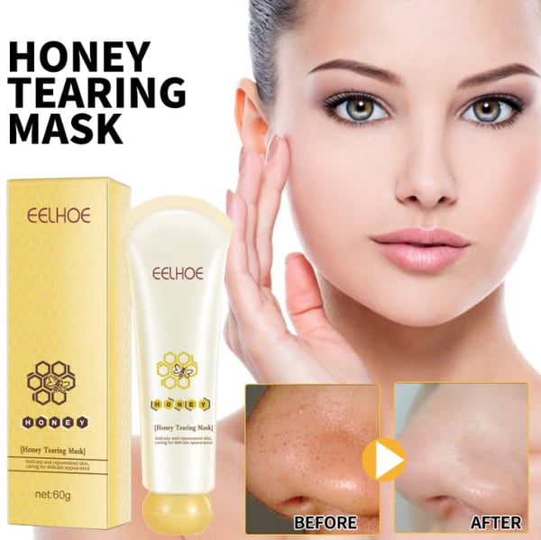 Pleťová maska s medem pro čištění a peeling obličeje